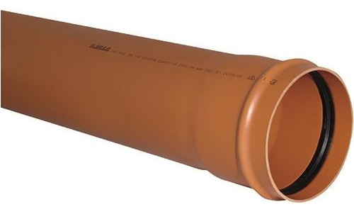 Cano Tubo Vara Ocre 100mm - 1 Metro