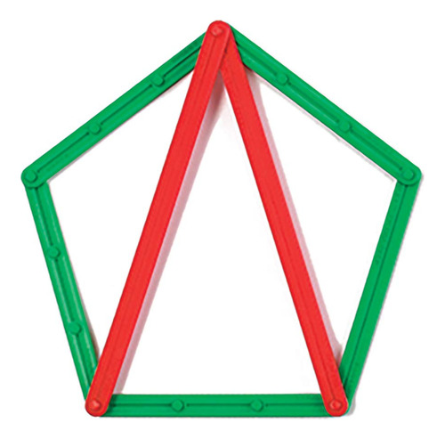 Set Deluxe De Palos De Construcción Para Geometría 100 Pzs
