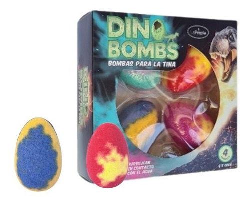 Bombas De Baño Dino 4 Pcs. La Prepie Color Multicolor