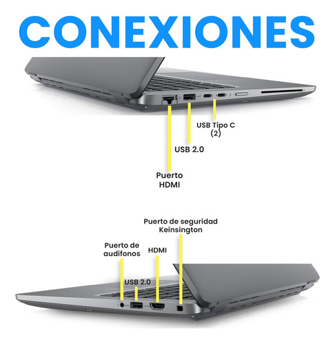 Laptop Dell Latitude Core I7 13th 16gb Ram 256gb Ssd + Funda Plateado (Reacondicionado)