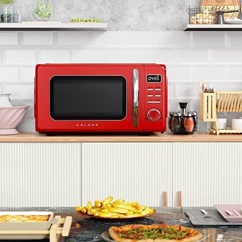 Imagen 2 de 8 de Galanz Glcmkz11rdr10 Horno De Microondas Retro Para Encimera