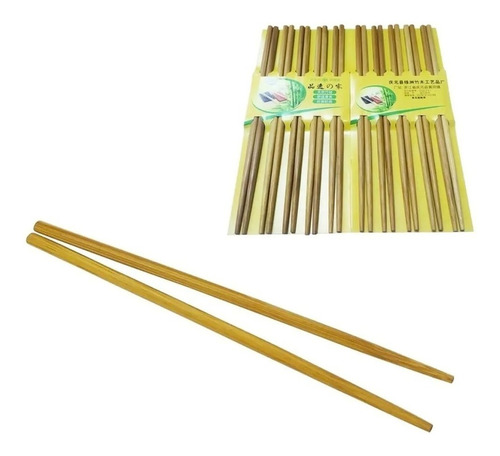 Set X10 Palitos Chinos 24cm Sushi Bambú Crystal Rock 