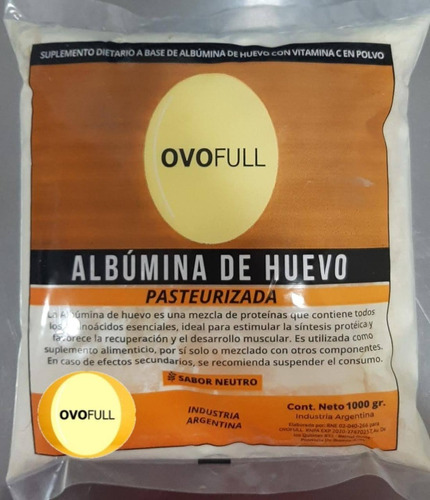 Albumina De Huevo Proteína Claras Huevo %80 2 Kg Ovofull