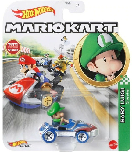 Carro Hot Wheels Baby Luigi Sneeker Original Mario Kart