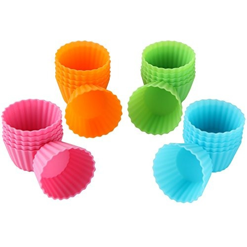 Bakerpan Silicone Mini Cupcake Holders, Mini Cupcake Liners,