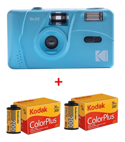 Película Azul Para Cámara Kodak M35 135, Agregue 2 Rollos De