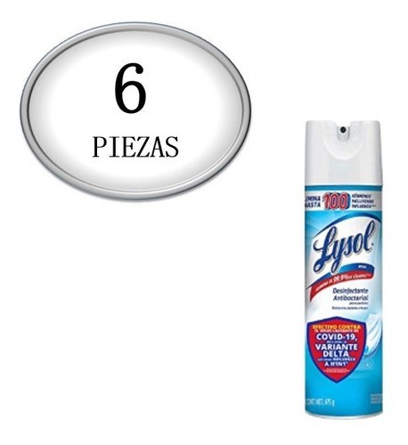 6 Lysol Aerosol Crisp Linen 400ml S