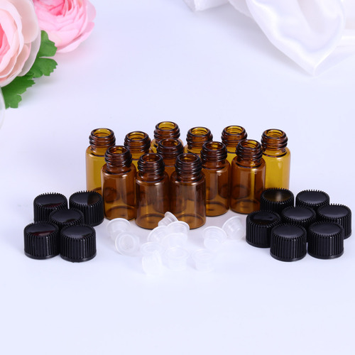 12 Minifrascos De 3 Ml Con Reductor De Orificio Y Para