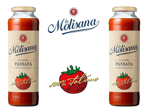 Salsa Passata Tomate La Molisana Italia 690gr - Pack X 2