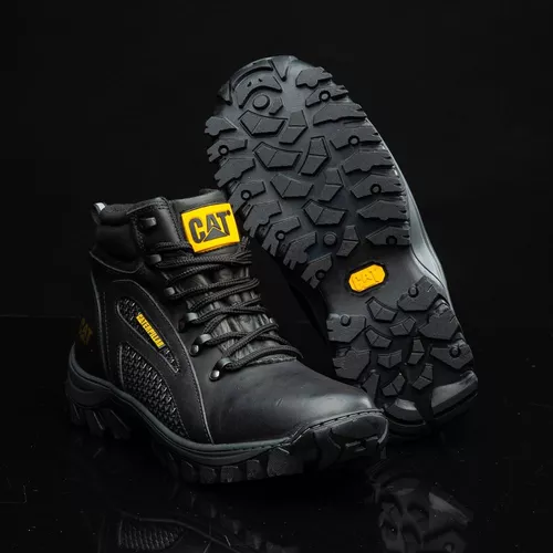 Bota Masculina Caterpillar em Couro Legítimo 2160 com Biqueira Costurada  Promoção