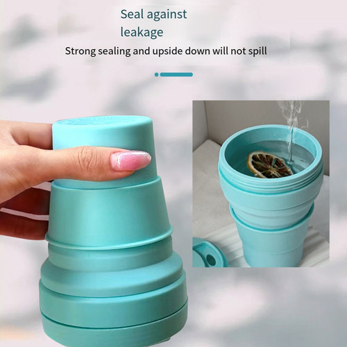 Taza De Café Plegable De Silicona, Portátil Y Reutilizable
