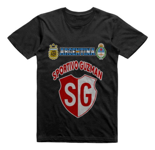 Remera Infantil Negra Sportivo Guzman Tucuman