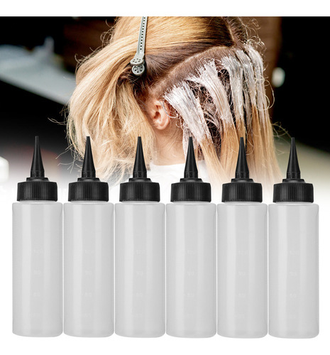 * Frasco Hair Salon Squeeze, 6 Peças, Aplicador De Shampoo