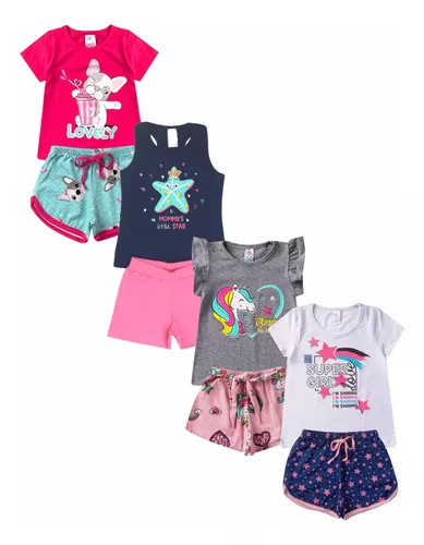 Conjunto Feminina Barbie Girl Kit Roupas De Luxo Juvenil Blogueirinha