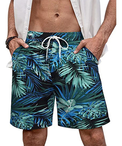 Pantalones Cortos De Playa Con Estampado 3d Estilo Hawaiano