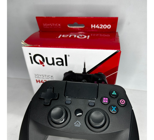 Joystick Gamepad Iqual H4200 Touch Share Pc Ps3 Ps4 Negro (Usado)