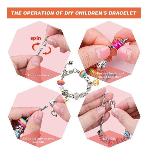 Conjunto De Confecção De Pulseira Com Pingente Faça Você