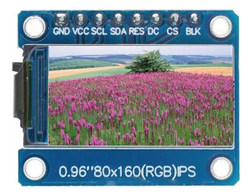 Pantalla Tft 0,96 Lcd St7735 Color Hd Rgb Arduino