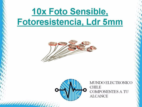 10x Foto Sensible, Fotoresistencia, Ldr 5mm