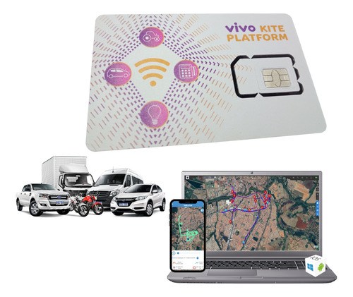 Chip M2m Vivo Com Plataforma De Rastreamento Veicular Gps