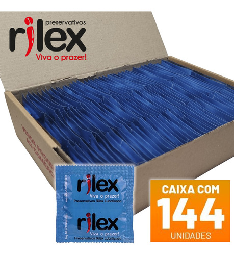 Caixa Preservativo Camisinha Lubrificado Rilex 144 Unidades