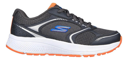 Tenis Skechers Niño Go Run 405008 Gris-naranja 