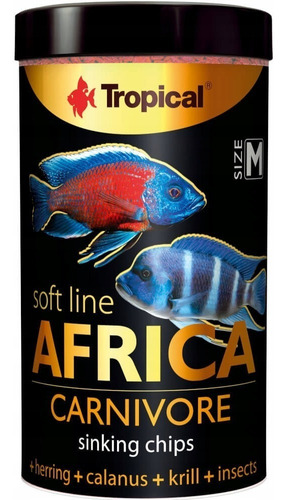 Alimento Tropical Soft Line Africa Carnivore M 130g  Ciclido