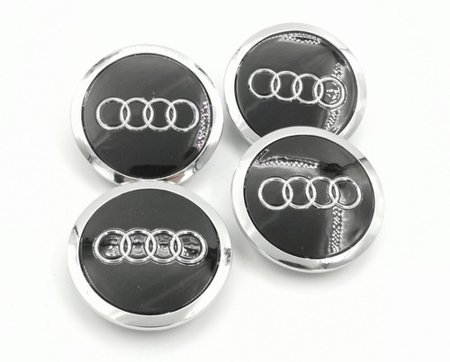 4 Tapas Centro De Rin Audi Tt Audi S Rs Q3 Q5 Q7 Negro 69mm