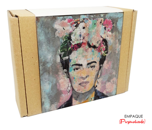 Kit De Regalo Con Taza Termo Frida Kahlo Personalizado