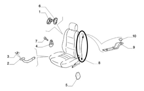 Cable Rebatimiento Asiento Delantero Fiat Palio/ Strada Orig