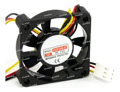 3x Fan Cooler Ventiladores 45mm X 45mm X 10mm 12v Conector