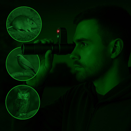 Monóculo Digital Com Visão Noturna E Retículo