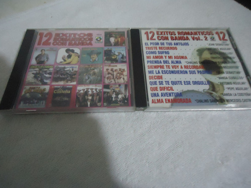 12 Exitos Romanticos Con Banda Vol. 1 Y 2 Cd