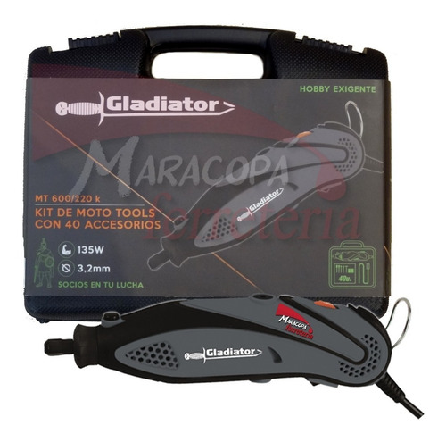 Imagen 1 de 6 de Kit Mini Torno Gladiator Rectificador Con Valija Acc. Mt600k