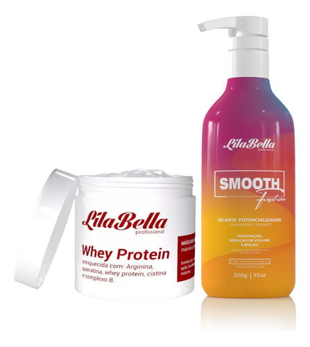 Kit Profissional Progressiva Mascara Whey Protein Lilabella