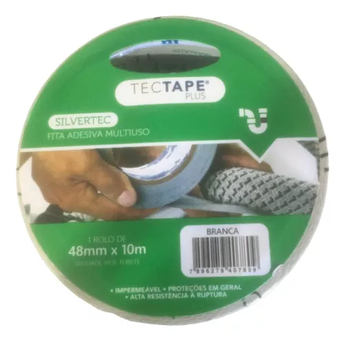 Fita Silver Tape Multiuso Tec Tape 48mm X 10m Branca | MercadoLivre