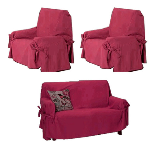 Funda Fiorella Cubre Sillones 1 De 3 Cuerpos + 2 De 1 Cuerpo