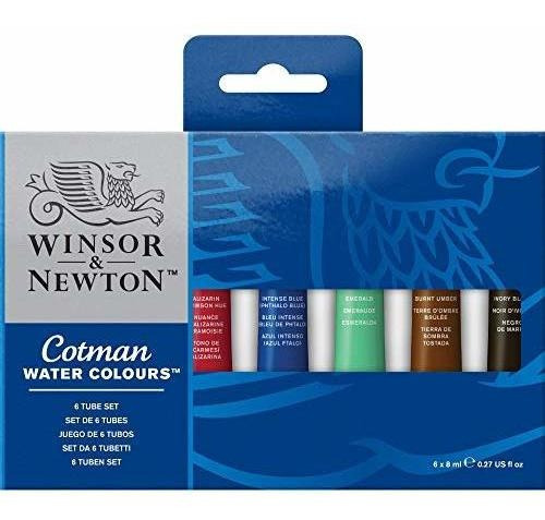 Acuarelas Winsor Y Newton Buenas Propiedades 6 Tubos De 8 Ml