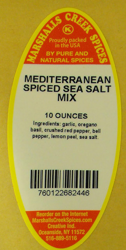 Marshalls Creek Spices Mezcla De Sal Marina Mediterránea Baj