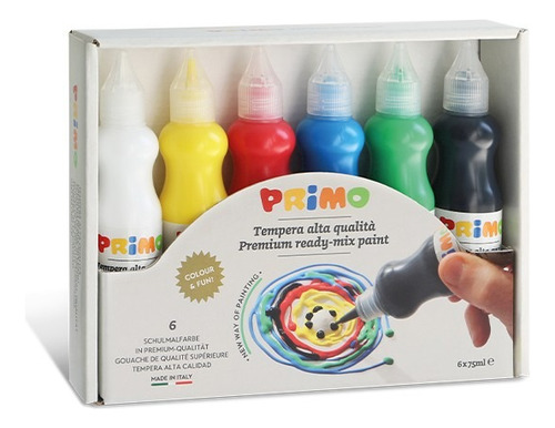 Tempera En Pomo Primo Set X6 Serviciopapelero