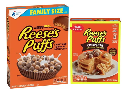 Cereal Reeses Puff 558g Y Harina Pancake Reeses 340g Usa