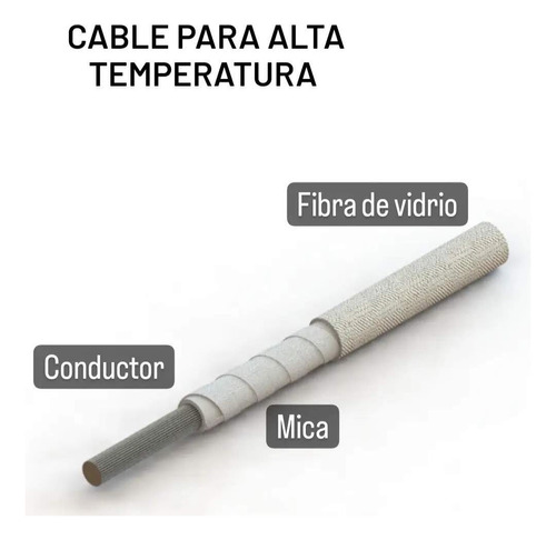 Rollo Cable #12 Para Alta Temperatura De Hasta 450 °c