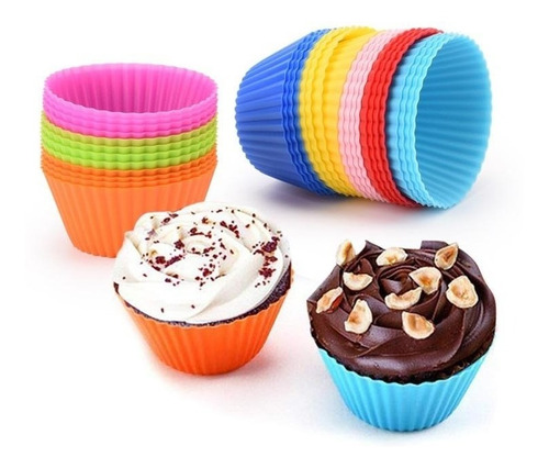 Molde Muffins Silicona Individual X12 Cupcakes - Sheshu Home