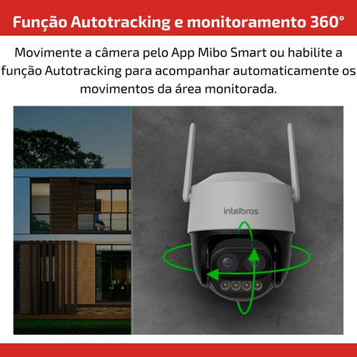 Camera Wifi 360° Im7+ Zoom Full Color Intelbras Ip Externa Cor Branco