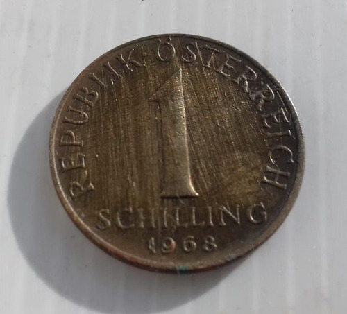 Austria 1 Schilling Año 1968 Moneda Bronce Aluminio Km#2886