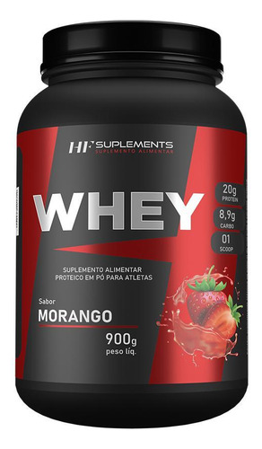 Whey Protein De Morango 900g Hf Suplements