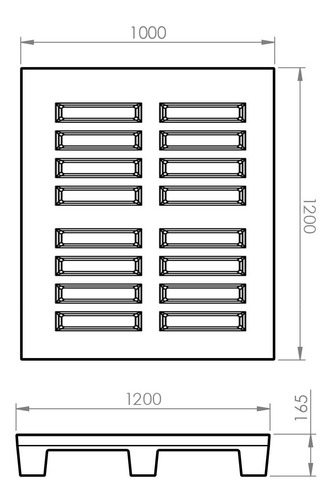 Pallet De Polietileno 1200 X 1000 Estrado Vazado Cap. 1000kg