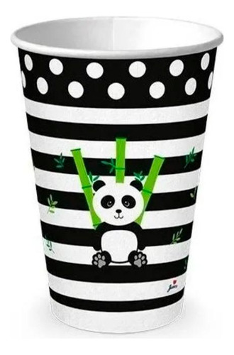 Copos Descartáveis Para Festa De Panda 180ml Junco 8un