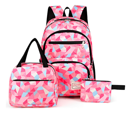 Kit Escolar Completo Feminino Mochila Bolsas Estojo Juvenil