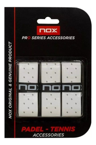 Overgrip Nox Pro Padel Perforados X3 Blanco